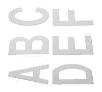 6 Pièces Plaque de Lettres Autocollantes, Numéro | Outil, Fixation Adhésive, Finition Polie Moderne, pour Chambres, Écoles et Boîtes aux Lettres