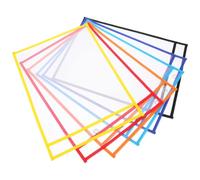 6 Pièces Pochette Effaçable à Sec en PVC Transparent | Nettoyage Facile, Écriture Recto Verso, Fournitures Scolaires pour Enseignants, Protège Feuilles, Plusieurs styles