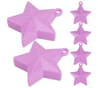 6 Pièces Poids pour Ballons Étoile Creux Réutilisable Pet | Bloc en Béton, Finition Lavande, Stabilise les Décorations pour Fêtes et Mariages, Accessoire de Lestage