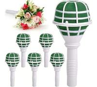6 pièces Porte-bouquet en plastique, poignée de bouquet de mariée moderne, accessoires floraux DIY 1 pièce,2 pièces,4 pièces,6 piècesPolychlorures de vinyle