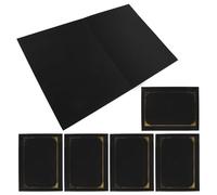 6 Pièces Porte-certificat Noir A4 et Format Lettre, Bordure Dorée | Présentation Professionnelle, Insertion Facile, Protection Poussière et Dommages, Bureau et Cérémonies