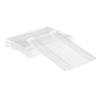 6 Pièces Porte-étiquette de Table en Acrylique | Présentoir Transparent pour Affichage de Prix, Usage en Magasin, Léger, sans Colle, Format Horizontal