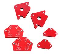 6 Pièces Positionneur Magnétique de Soudage Rouge en Métal, Flèche | Support de Soudage, sans Utilisation des Mains, pour Soudure Suspendue