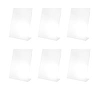 6 Pièces Présentoir de Table en Acrylique en L pour Menus et Prix | Format A4, Affichage de Cartes et Textes, Usage Bureau et Commerce, Support Simple à Poser