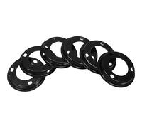 6 Pièces Protection de Rechange, Capuchon Noir en Métal | Résistance aux Intempéries, Couverture Complète, pour Écrous de Carter et Coupe-bordures