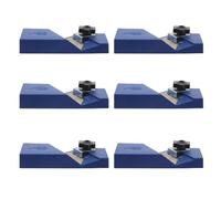 6 Pièces Raboteuse de Chant Manuelle pour Bois et Stratifié, Bleu | Outil de Finition Travail du Bois, Ébavureur Précis, Plastique et Métal, pour Plaques et Panneaux Acoustiques