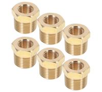 6 Pièces Raccord Réducteur en Cuivre 1/2 Mâle vers 1/4 Femelle | Conversion Filetée Flexible, Opération acile, Limite les Fuites, pour Gaz et Tuyauterie D’eau