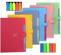 6 Pièces Range Document Bureau, Extensible Pochettes pour Documents Trieur a4 Extensible avec 5 Compartiments Organiseur Documents Imperméable Dossiers de Fichiers Accordéon Organiseur