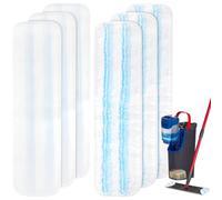 6 Pièces Recharge pour Vileda / O-Cedar Balai à Plat H2PrO, Réutilisable | Microfibre Recharge Qui se Fixe et se Retire Très Facilement - Fixation Durable - Nettoyeur Sol Toutes Surfaces