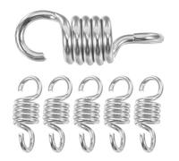 6 Pièces Ressort Suspendre pour Fauteuil Suspendu, Φ6.5xφ34x95 | Charge Élevée, Installation Simple, Absorption des Chocs, pour Balancelle de Porche et Chaise Œuf