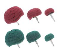 6 Pièces Roue de Polissage de Réparation Tige 6mm Verte | Kit Polyvalent en Tampon Abrasif, Résistant à L’usure, pour Atelier, Métal et Retrait de Peinture