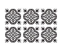 6 PièCes SéRies DIY Peinture 30X30 Cm Vintage Fleur Motif Pochoirs Modèle pour Carrelage Mur Plancher Meubles Peinture DéCorative