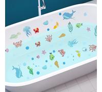 6 pièces/set Autocollant de baignoire en PVC, motif de vie marine de bande dessinée, applique de baignoire pour salle de bain, autocollants, stickers muraux, décalcomanie vinyle pour décorations de ma
