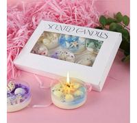 6 pièces/Set Coffret cadeau de bougies parfumées thème coquillage avec accents perle & paillettes - 6 parfums uniques pour une ambiance romantique, parfait pour la Saint-Valentin & les cadeaux de remi
