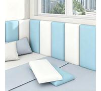 6 pièces Set de coussins de tête décoratifs anti-collision, oreillers, stickers muraux et tissu décoratif épais anti-collision pour les salles de sport/aires de jeux (les styles peuvent être librement