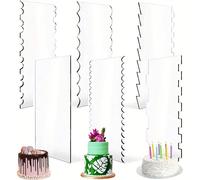 6 pièces Set de grattoirs à gâteau acryliques ultimes - Créer des designs de glaçage frappants - Outils de cuisson professionnels pour un lissage de bord sans effort - Parfait pour les pâtissiers à do