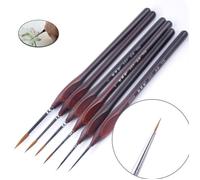 6 Pièces Set de Pinceaux Brosse Précision Pinceau de Détail Minutieux Finition pour Aquarelle/Acrylique Toile/Nail Art Huile