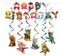 6 pièces/set Décorations d'anniversaire/Nouvel An, Décoration rotative en spirale suspendue pour le salon, Décorations d'anniversaire, Ensemble de bannière de fournitures de fête thème super-héros, Co