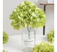 6 pièces/set Fleurs d'hortensia artificielles multicolores avec tiges, têtes de fleurs en polyester, convient pour la décoration de la maison, la décoration de salle de mariage, la fête d'anniversaire