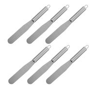 6 Pièces Spatule à Glaçage Droite 6 Pouces en Acier Inoxydable | Lame Renforcée, Prise Confortable, Argenté, pour Glaçage Précis et Raclage de Miettes en Pâtisserie