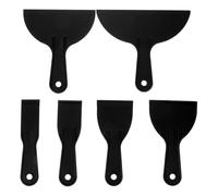 6 Pièces Spatule Lissage Enduit, en Plastique Noir | Grattoir Peint Mural, Décolleuse Peint pour Véhicules Sticker Removal, Lisseur Souple