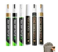 6 Pièces Stylo Pour Pierre Tombale Pour Inscriptions(Noir,Blanc,Or) | Stylo Marqueur Pour Pierre Tombale : Résistantes Aux Intempéries Et à La Chaleur, Durables, Pour Marbre, Granit, Métal, Bois
