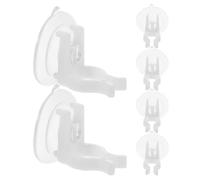 6 Pièces Support à Ventouse, Pince pour Bougie Électrique Blanche | PVC Transparent, Fixation sans Perçage, Décor de Noël, pour Fenêtres, Carreaux et Usage Intérieur