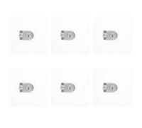 6 Pièces Support de Cloison Flottante en Acier Inoxydable | Fixation Adhésive Solide, Installation Facile, pour Cloison de Meuble et Armoire, Design Discret