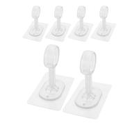 6 Pièces Support de Tringle à Rideaux au Plafond Adhésif Transparent | Plastique ABS PVC, Montage Double Plafond, Profil Discret Moderne, pour Étudiants, Locataires, Bureaux