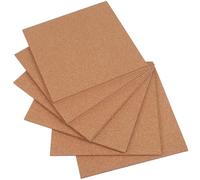 6 Pièces Tableau Mémo en Liège Décoratif Auto-adhésif | Texture Naturelle, Couleur Brute, Installation Facile, pour Notes et Rappels, Usage Maison, Bureau
