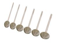 6 Pièces Tête de Broyage Diamantée pour Lapidaire, Meulage Précis | Capacité de Ponçage Élevée, Usage Interne et Finitions, Teinte Argenté, Outil Rotatif Multifonction