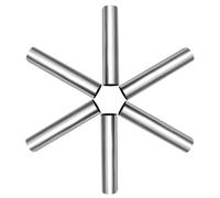 6 Pièces Tube à Cannoli Cylindrique en Acier Inoxydable, Argenté | Croissants et Décoration de Cupcake, Facile à Nettoyer, Simple à Utiliser, Forme Cylindrique