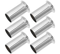 6 Pièces Tube de Lampe en Fer Électroplaqué pour Lustre à Bougie, Cache | Rénovation de Chandelier, Base Élargie Stable, Surface Lisse, pour Plaques Bobeche et Remplacement