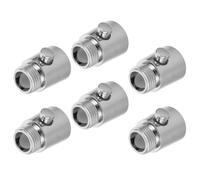 6 Pièces Vanne de Régulation du Débit Bouton Poussoir de G1/2 | Résistante à Corrosion, Finition Chromée Polie, pour Robinet D'eau, Usage en Appartement