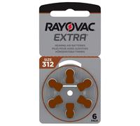 6 Piles Auditives 312 / PR41 Rayovac Extra
