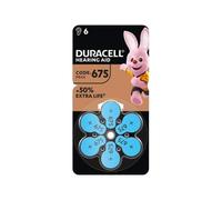 6 Piles Auditives 675 / PR44 Duracell Hearing Aid