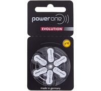6 Piles Auditives p10 Power One Evolution Zinc-Air