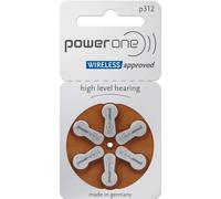 6 Piles Auditives p312 Power One Zinc-Air