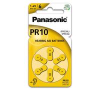6 Piles Auditives PR10 / PR230L / PR536 Panasonic Hearing Aid