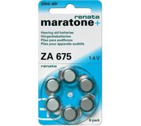 6 piles bouton ZA675 zinc-air 1,4V 650 mAh Renata