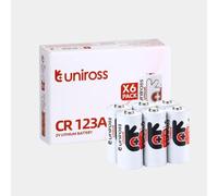 6 Piles CR123A Uniross Lithium 3V