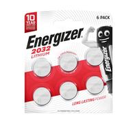 6 Piles CR2032 Energizer Bouton Lithium 3V
