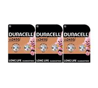 6 piles Duracell Cr 2450 Lithium (3 ampoules de 2 batteries)