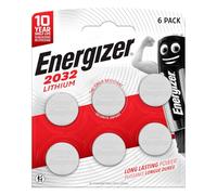 6 Piles Energizer Lithium CR2032 3V Longue Durée Performance Maximale