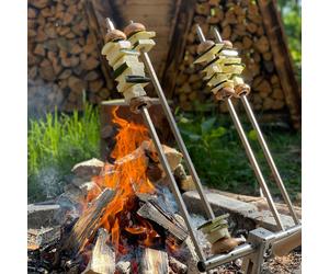 6 piques de rechange en acier inoxydable pour le support Asado
