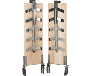 6 planches à saumon flambé, planches à fumer pour filets de saumon, planches en bois de cèdre, supports inclinables en acier inoxydable, 46 x 15,5 cm, couleur naturelle