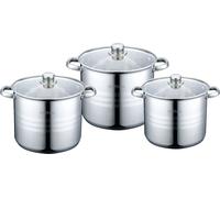 6-PLG Batterie de cuisine en acier inoxydable Casserole à induction Set de casseroles Couvercle