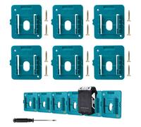 6 Porte-Batterie Mural pour Makita, Support pour Batteries Makita BL1860 BL1850 BL1840 BL1830 14.4V-18V, Rangement Atelier avec 12 Vis et 1 Tournevis