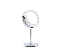 6 pouces Miroir de maquillage double face à Normal Lumière LED 5 Fois Grossissant Miroir de Table Pivotant à 360°