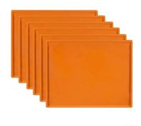 6 pour feuilles pour séchoir Alimentaire en Silicone Orange - Tapis Cuisson Lavables pour Cosori 12.2x10.2(Orange)